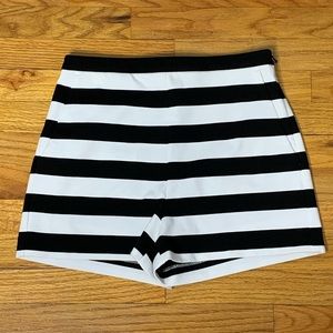 Express High Waisted Striped Shorts